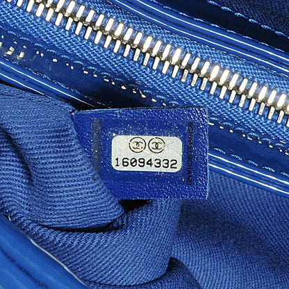 Chanel Patent Quilted Medium Just Mademoiselle Blue 8 of 8
