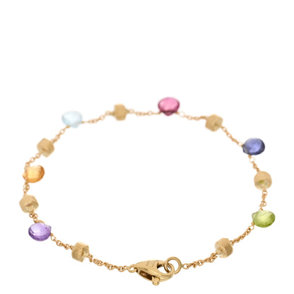 Marco Bicego 18K Yellow Gold Multi Gemstone Paradise Single Strand Bracelet 2 of 4