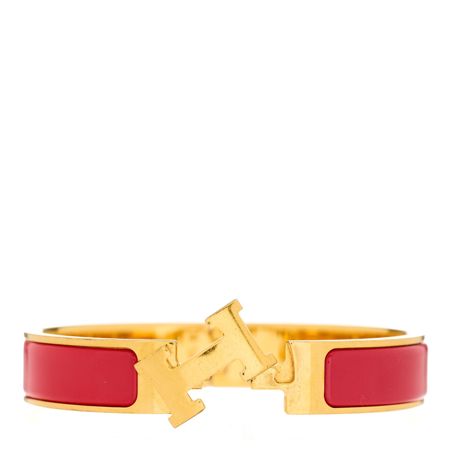 Enamel Narrow Clic Clac H Bracelet PM Rouge Vif