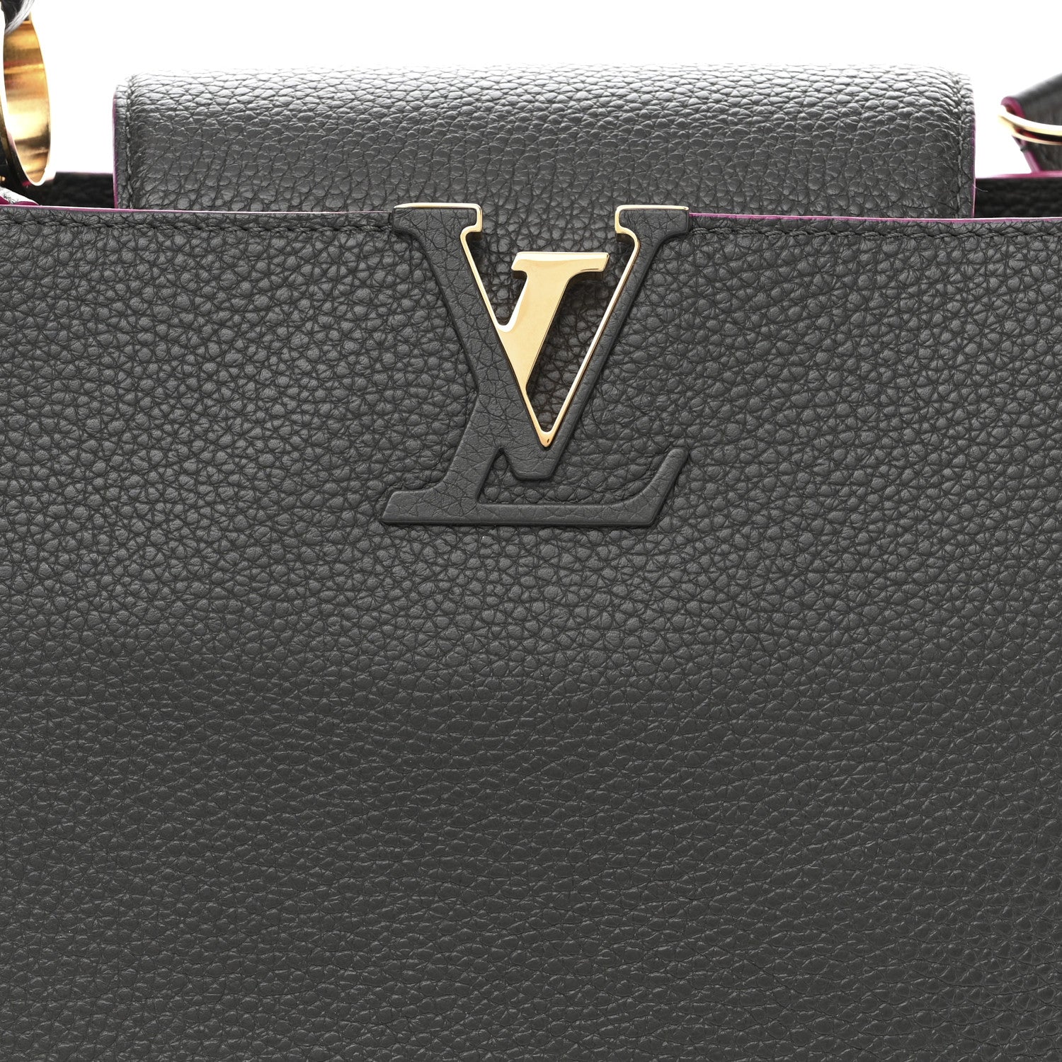 Louis Vuitton Taurillon Capucines PM Grey Pink 7 of 12