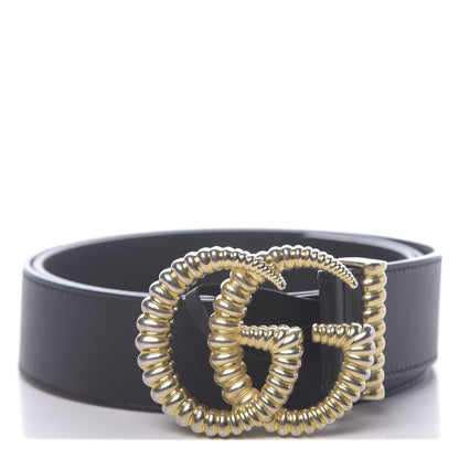 Gucci Moon Calfskin Torchon Double G 40mm Belt 100 40 Black 1 of 5
