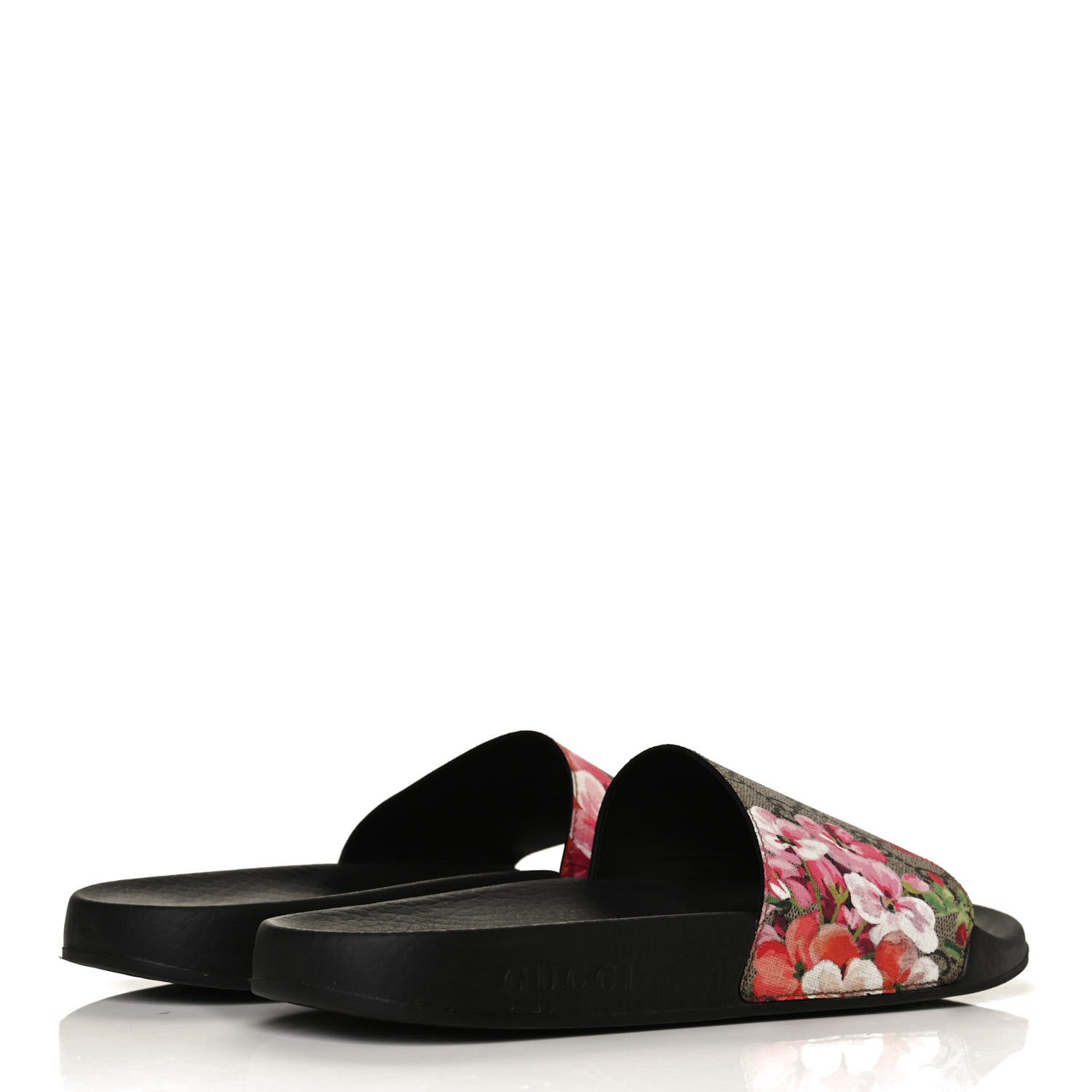Gucci GG Supreme Monogram Blooms Slide Sandals 40 Beige Multicolor 4 of 8