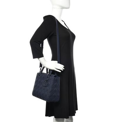 Christian Dior Ultra Matte Calfskin Cannage Medium Lady Dior Blue 3 of 10