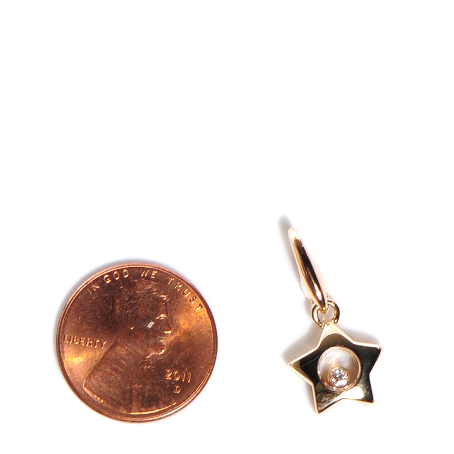 Chopard 18K Yellow Gold Diamond Happy Icons Star Pendant 2 of 4