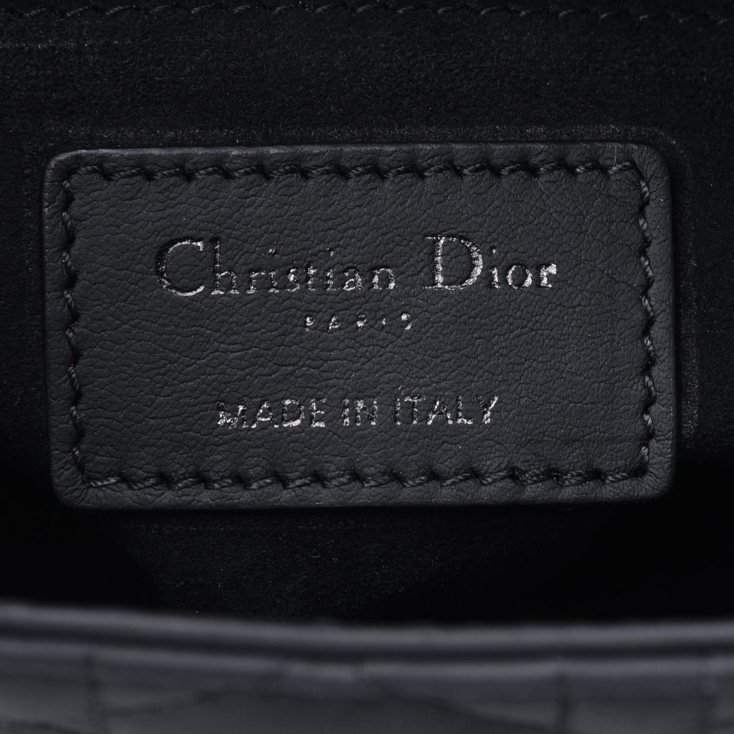 Ultra Matte Calfskin Cannage Small My ABCDior Lady Dior Black