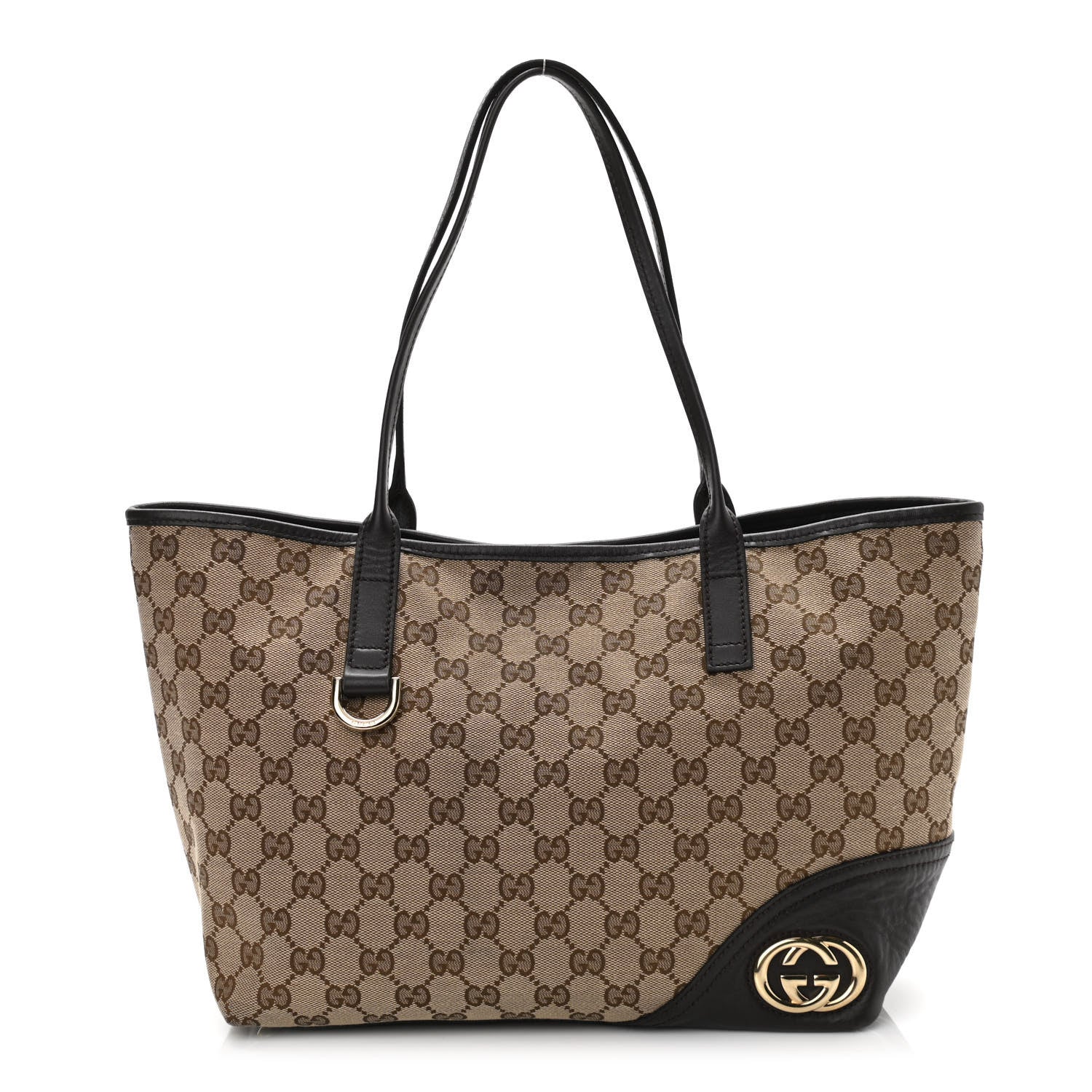 Gucci Monogram Medium New Britt Tote Brown 1 of 10