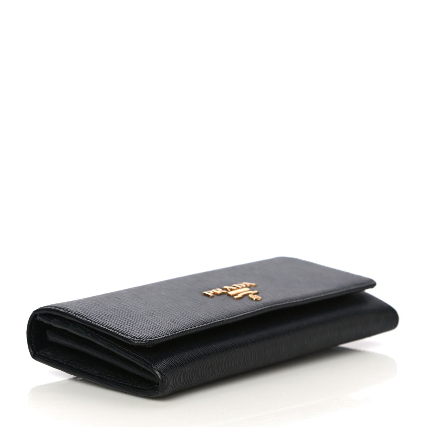Vitello Move Bi-Color Continental Flap Travel Wallet Black Lacca