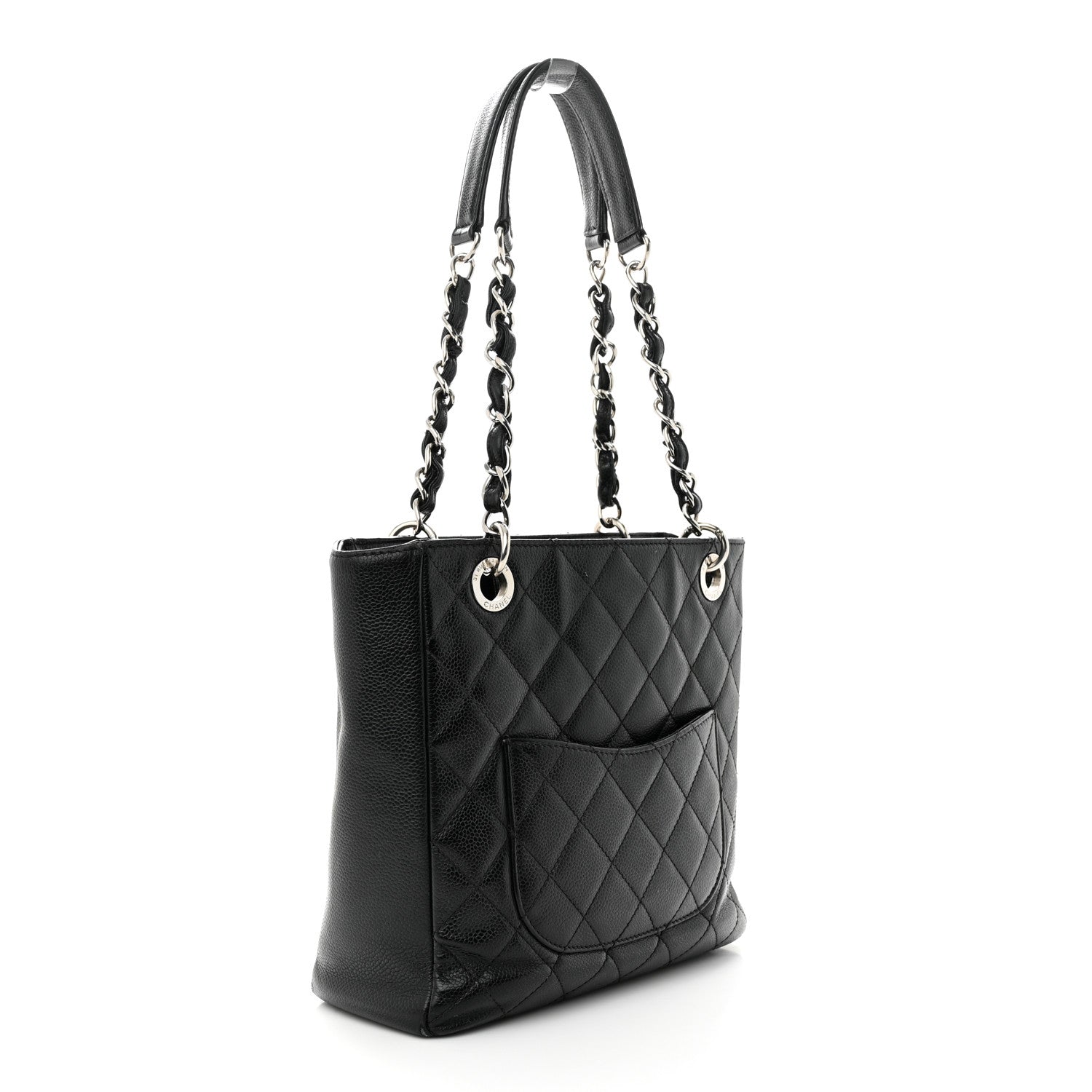 Chanel Caviar Quilted Petit Shopping Tote PST Black 3 of 14