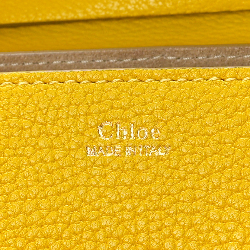 Grained Lambskin Drew Shoulder Bag Yellow