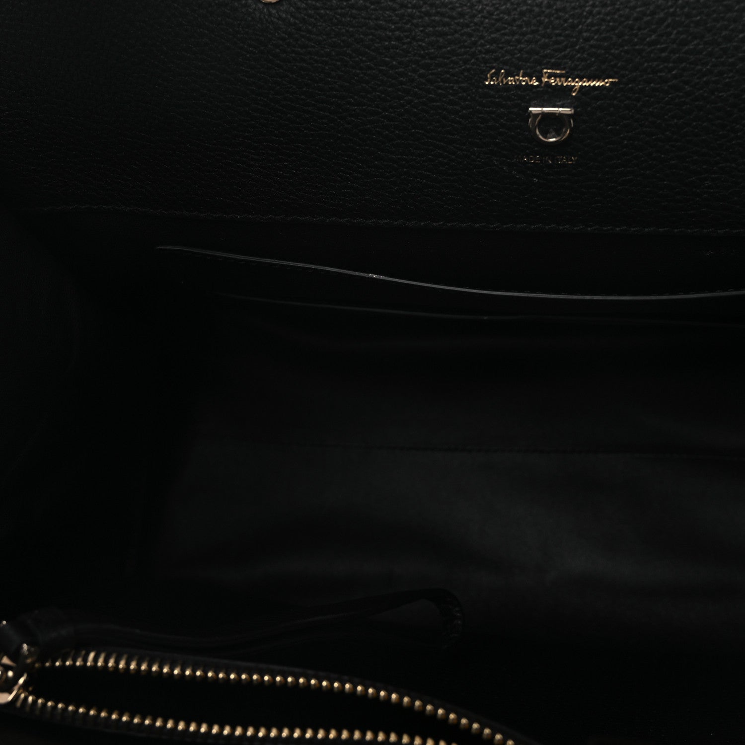 Salvatore Ferragamo Calfskin Large Studio Bag Black 10 of 10