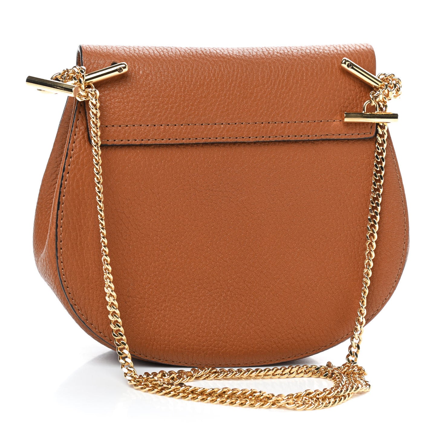 Grained Lambskin Mini Drew Shoulder Bag Caramel