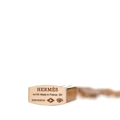 Hermes 18K Rose Gold Diamond Amulettes Cadenas Bracelet SH 4 of 5