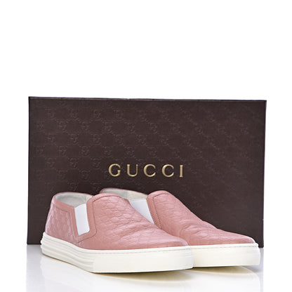 Gucci Soft Microguccissima Womens Slip On Sneakers 37 Soft Pink White 13 of 13