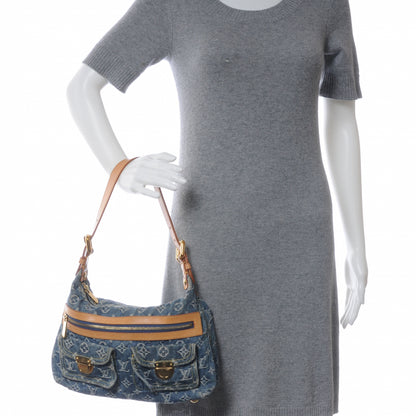 Louis Vuitton Monogram Denim Baggy PM Blue 2 of 7
