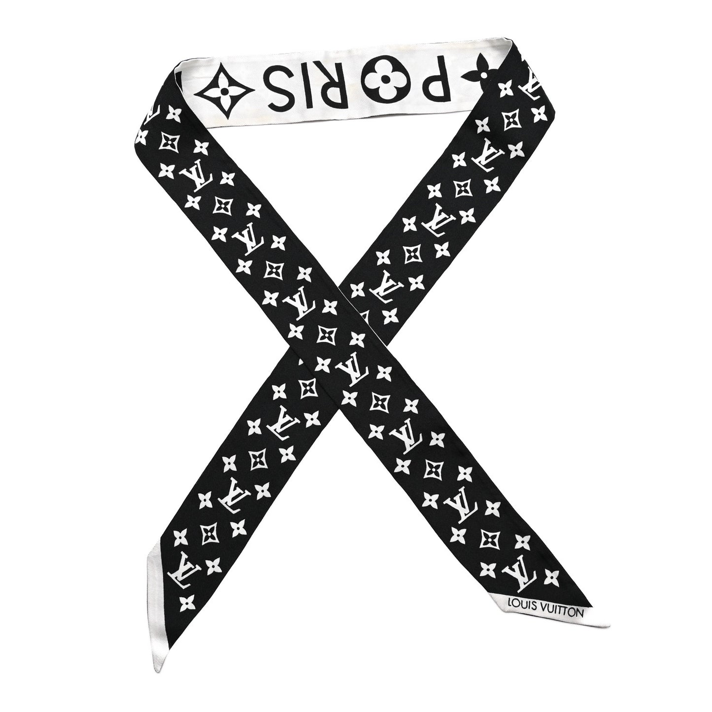 Silk Monogram Infinity BB Bandeau White Black