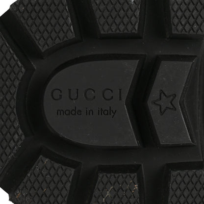 Gucci Covered Wool Big GG Monogram Womens Lace Up Combat Ankle Boots 38.5 Blue Red 6 of 10