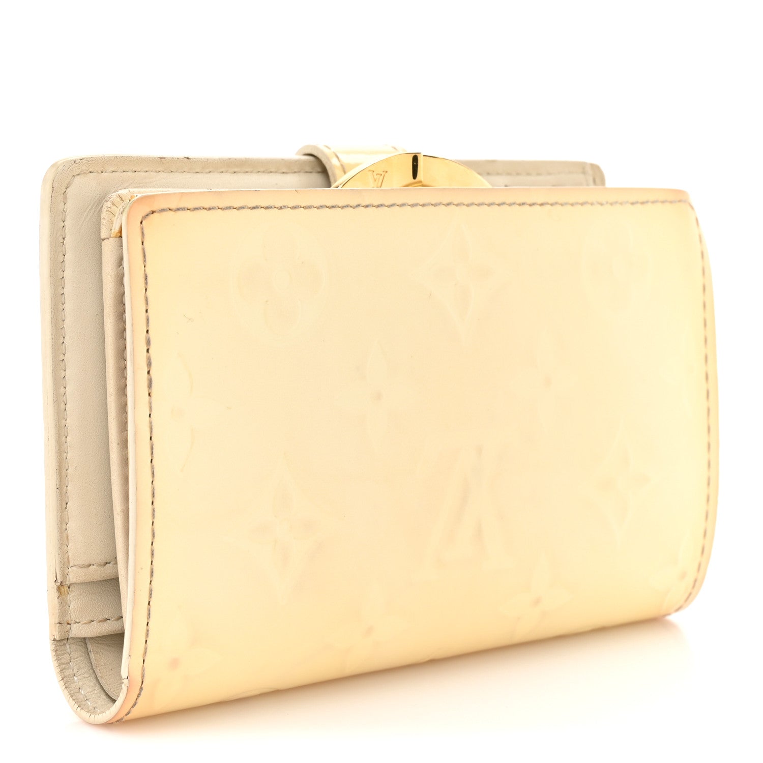 Louis Vuitton Vernis French Purse Wallet Perle 6 of 28