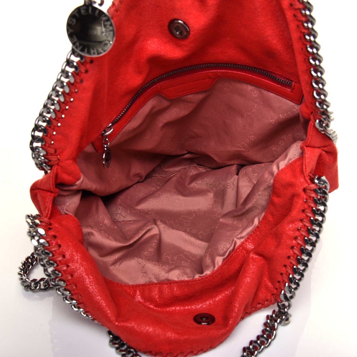 Stella McCartney Shaggy Deer Falabella Fold Over Tote Cherry 5 of 9