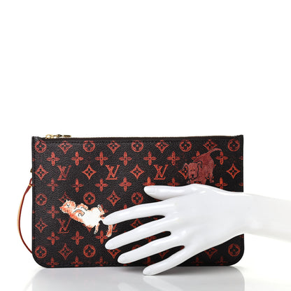 Louis Vuitton Catogram Neverfull MM GM Pochette Marron 2 of 7