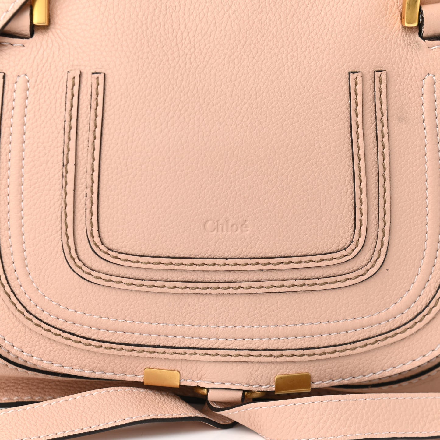 Calfskin Small Marcie Satchel Pale Pink
