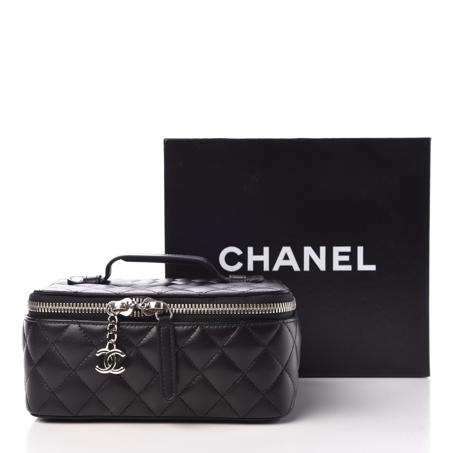 Chanel Lambskin Quilted Jewelry Case Black 9 of 9