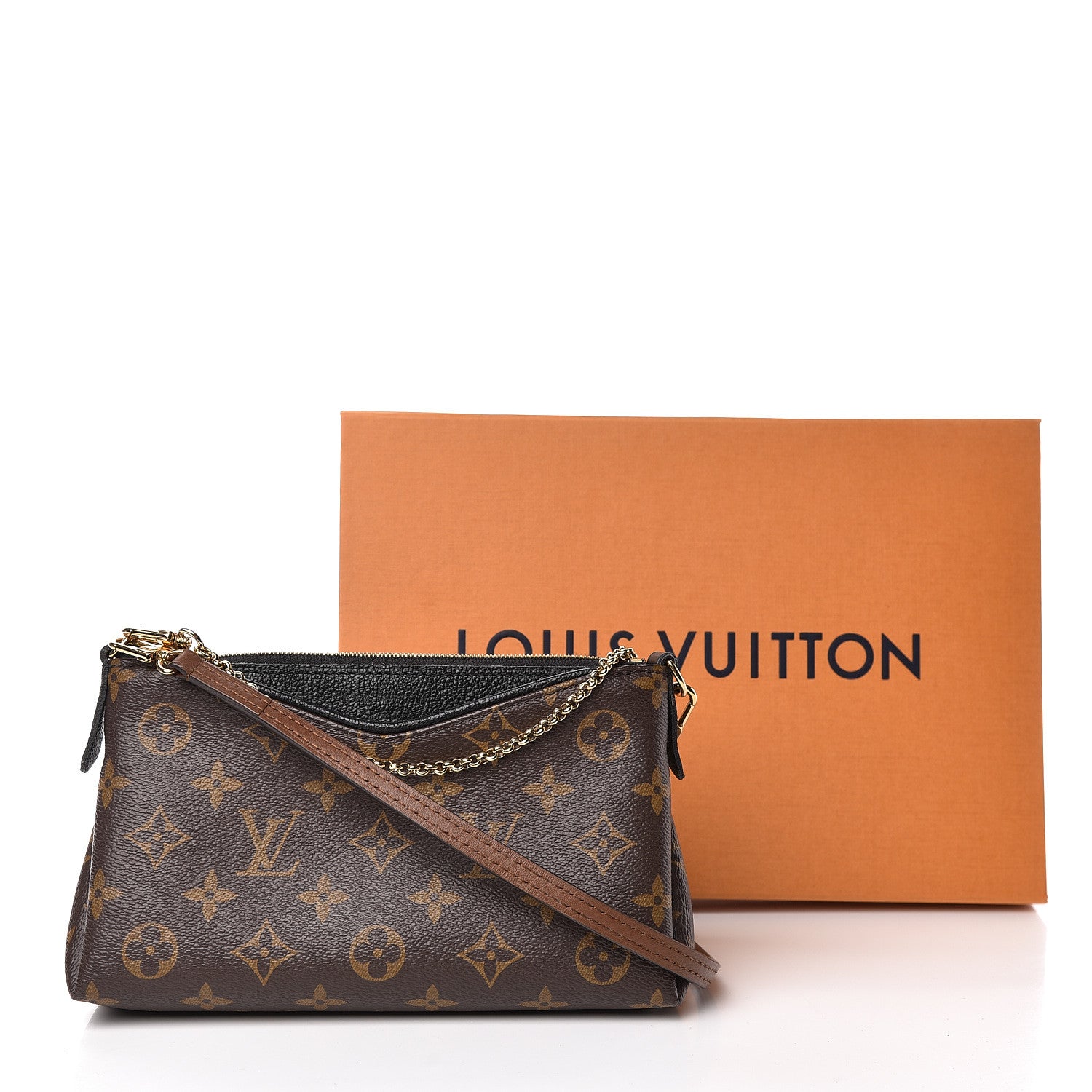 Louis Vuitton Monogram Pallas Clutch Black 10 of 10