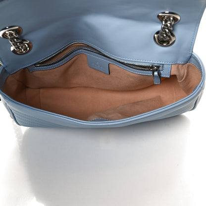 Gucci Calfskin Matelasse Small GG Marmont Shoulder Bag Porcelain Light Blue 5 of 11