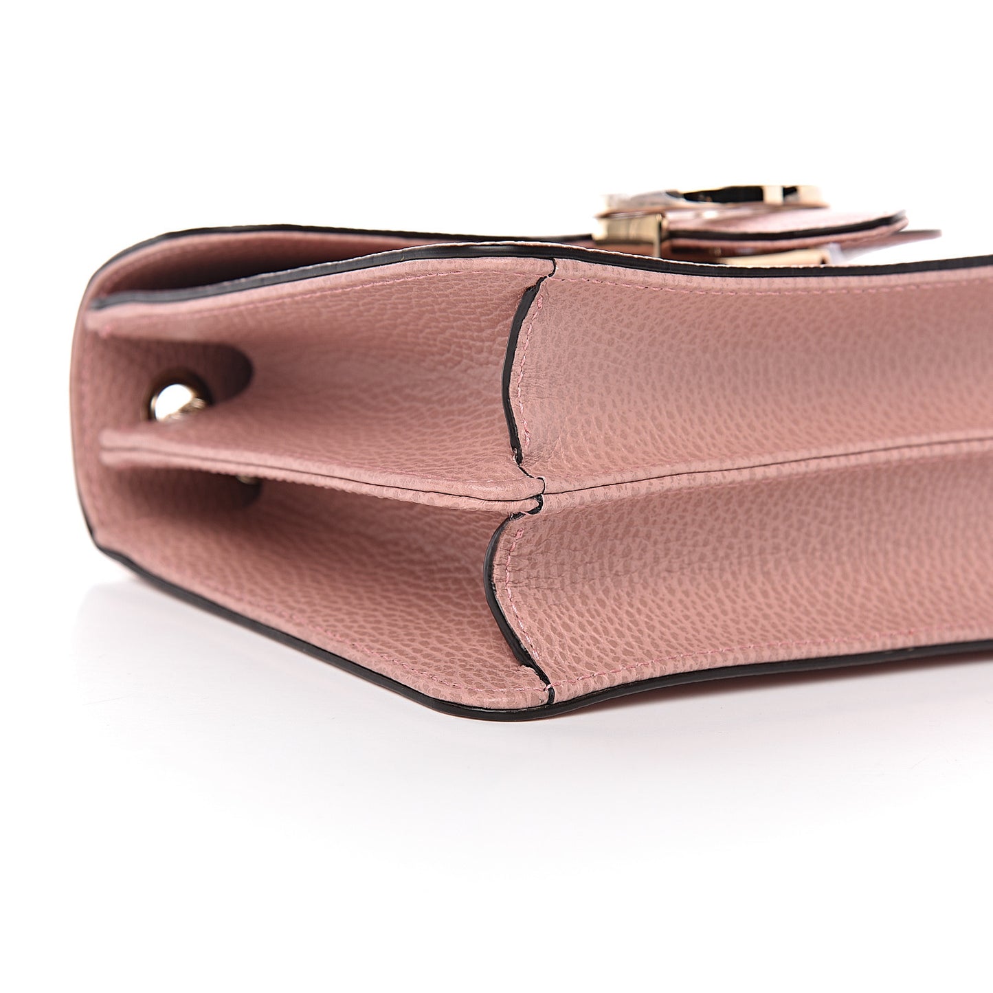 Dollar Calfskin Small Interlocking G Shoulder Bag Soft Pink