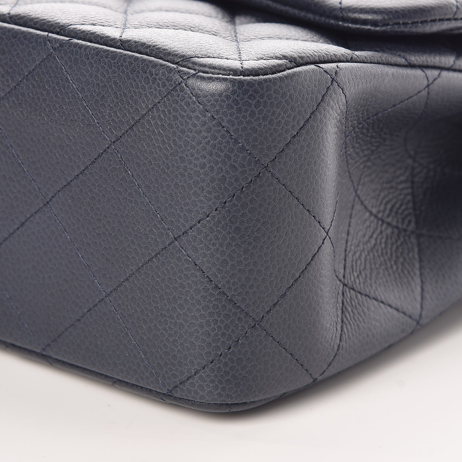Chanel Caviar Quilted Jumbo Double Flap Dark Blue 9 of 9