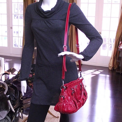 Prada Vernice Dressy Gaufre Red 2 of 11