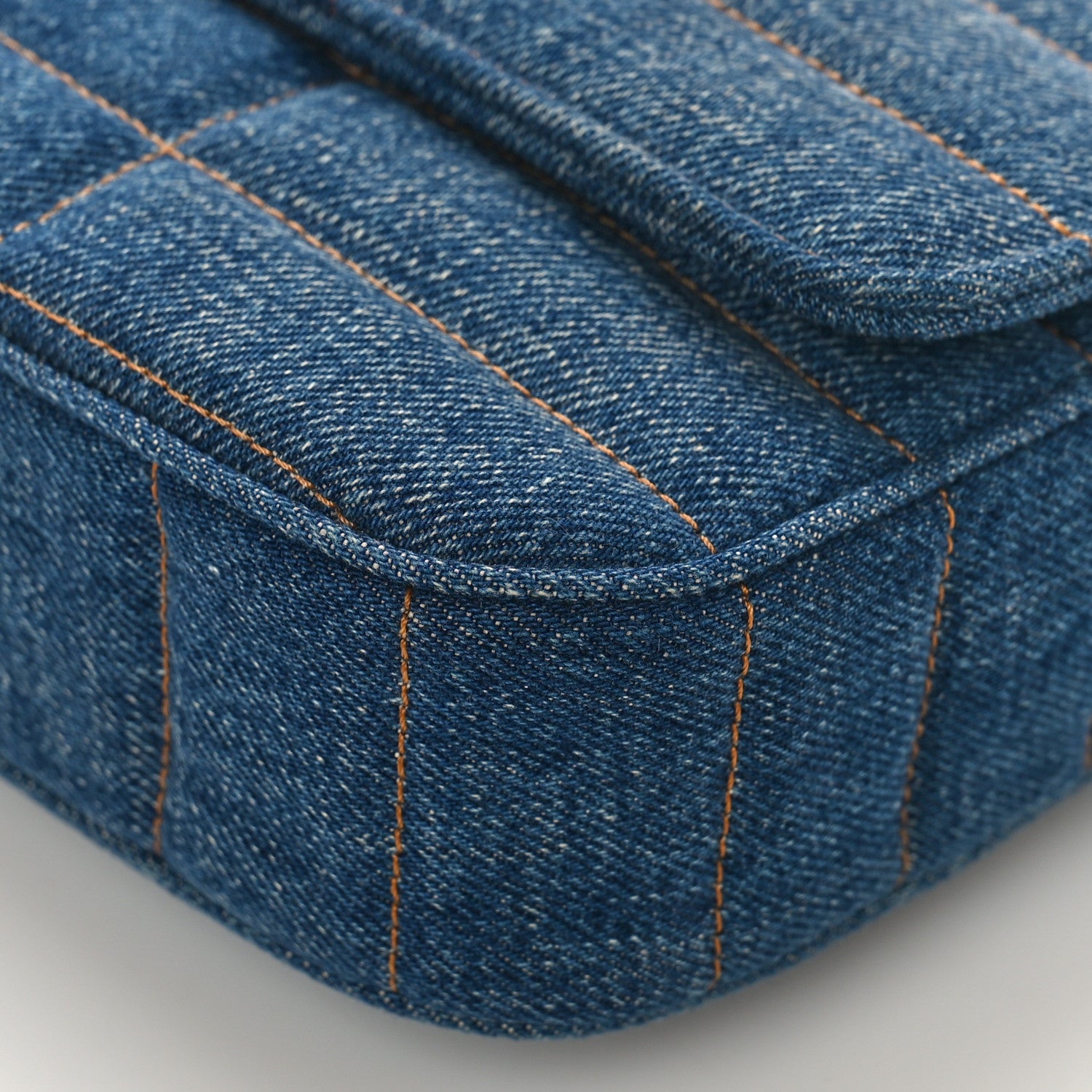 Celine Denim Matelasse Chain Shoulder Bag Blue 7 of 8