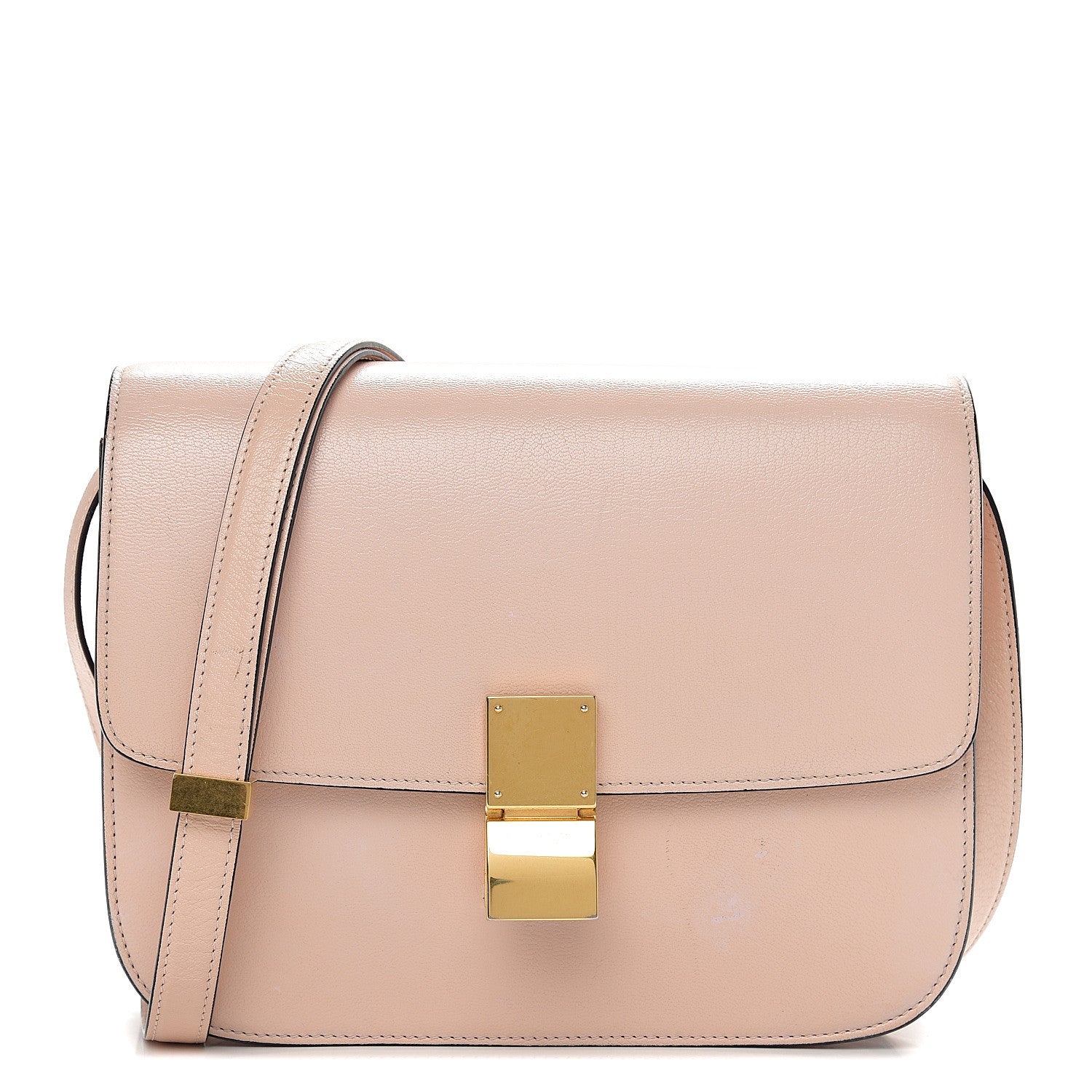 Celine Liege Calfskin Medium Classic Box Flap Bag Powder 1 of 11