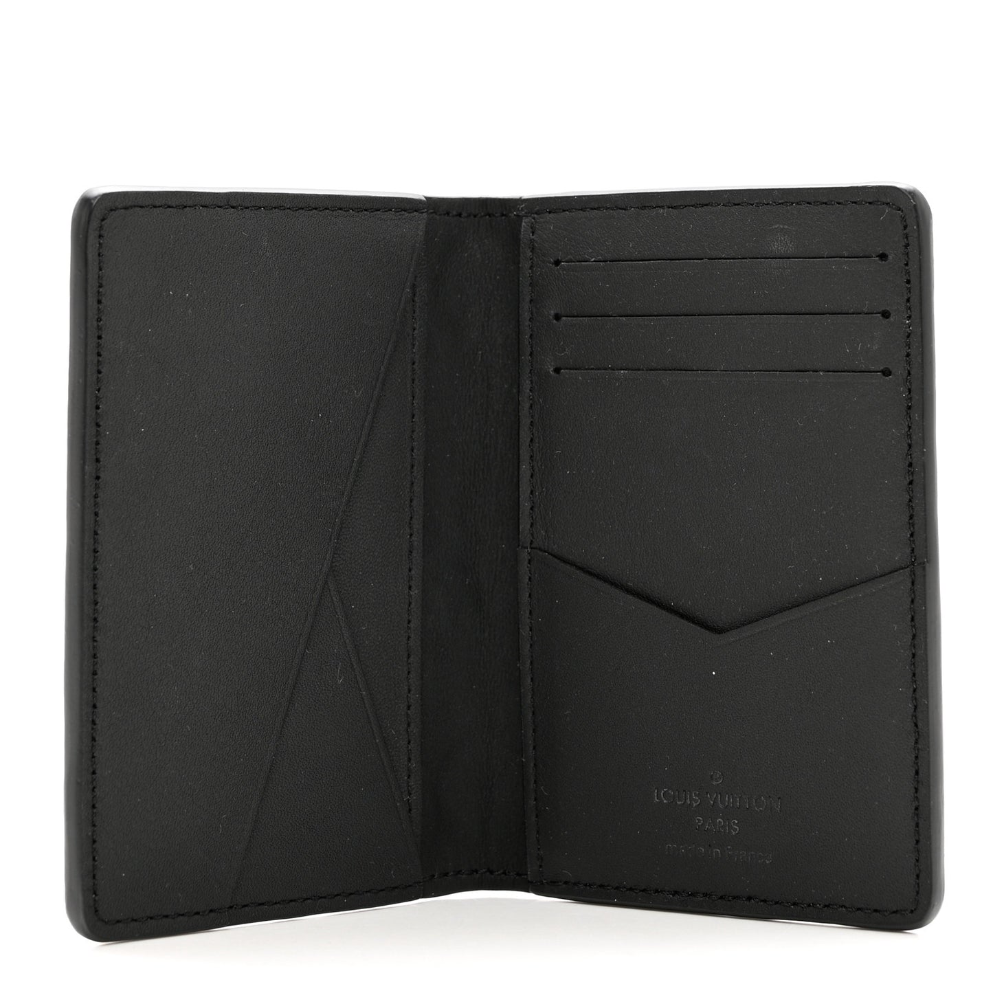 Calfskin Monogram Shadow Pocket Organizer Black
