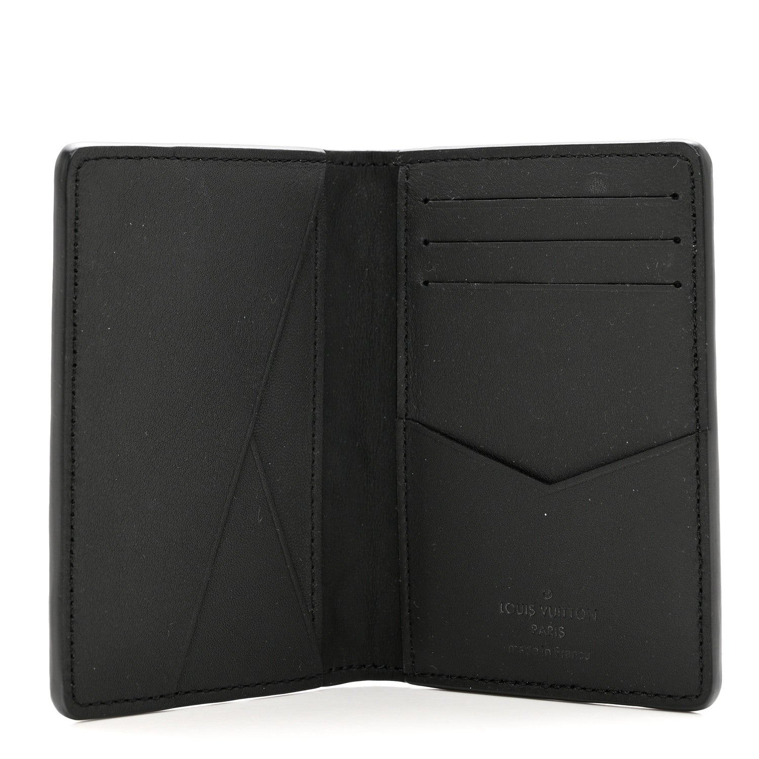 Louis Vuitton Calfskin Monogram Shadow Pocket Organizer Black 5 of 7