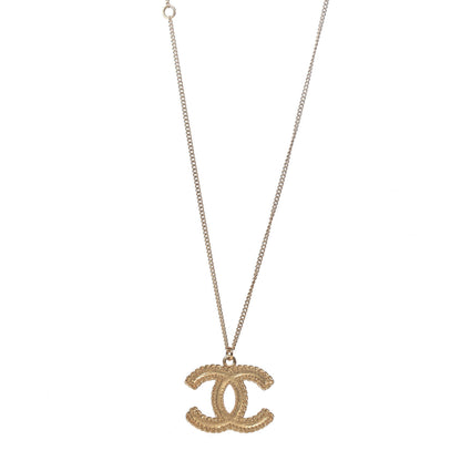 Chanel CC Necklace Matte Gold 1 of 5