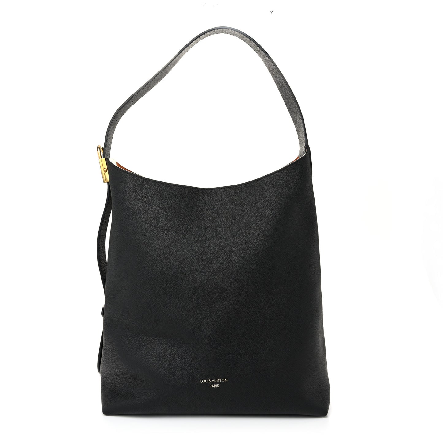 Grained Calfskin Low Key Hobo MM Black