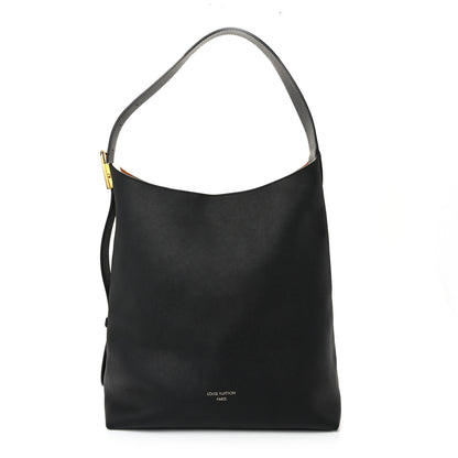Louis Vuitton Grained Calfskin Low Key Hobo MM Black 1 of 11