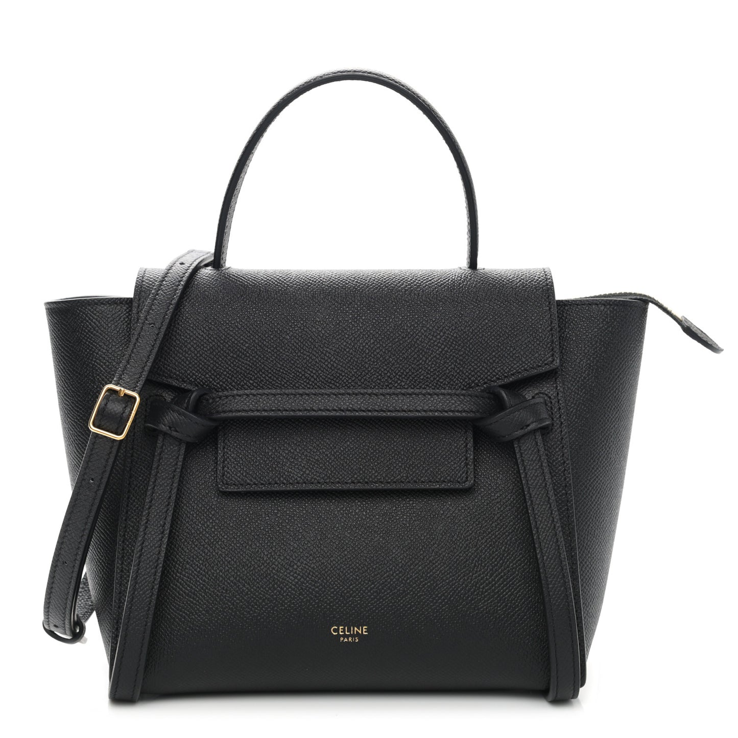 Grained Calfskin Nano Belt Bag Black