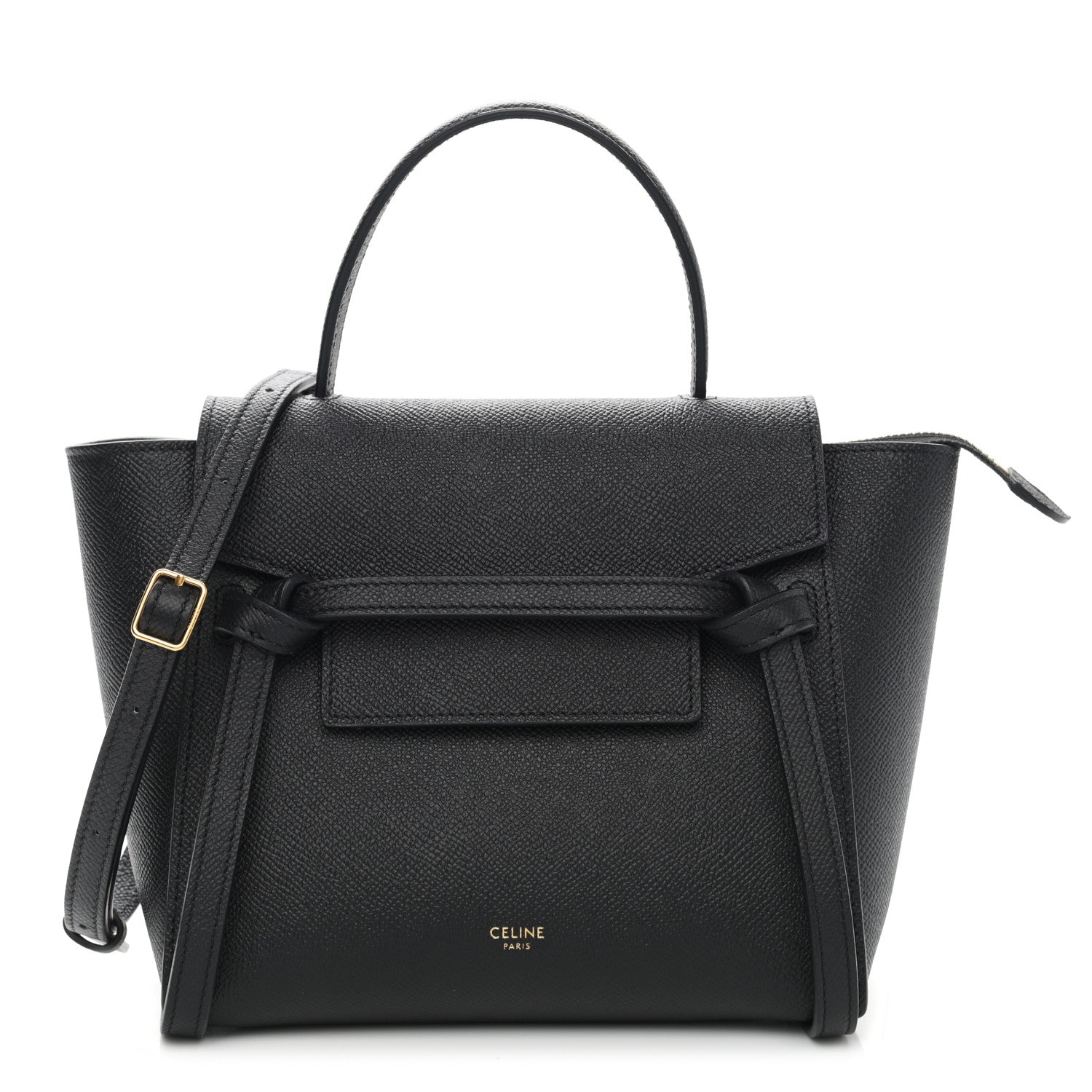 Celine Grained Calfskin Nano Belt Bag Black 1 of 9