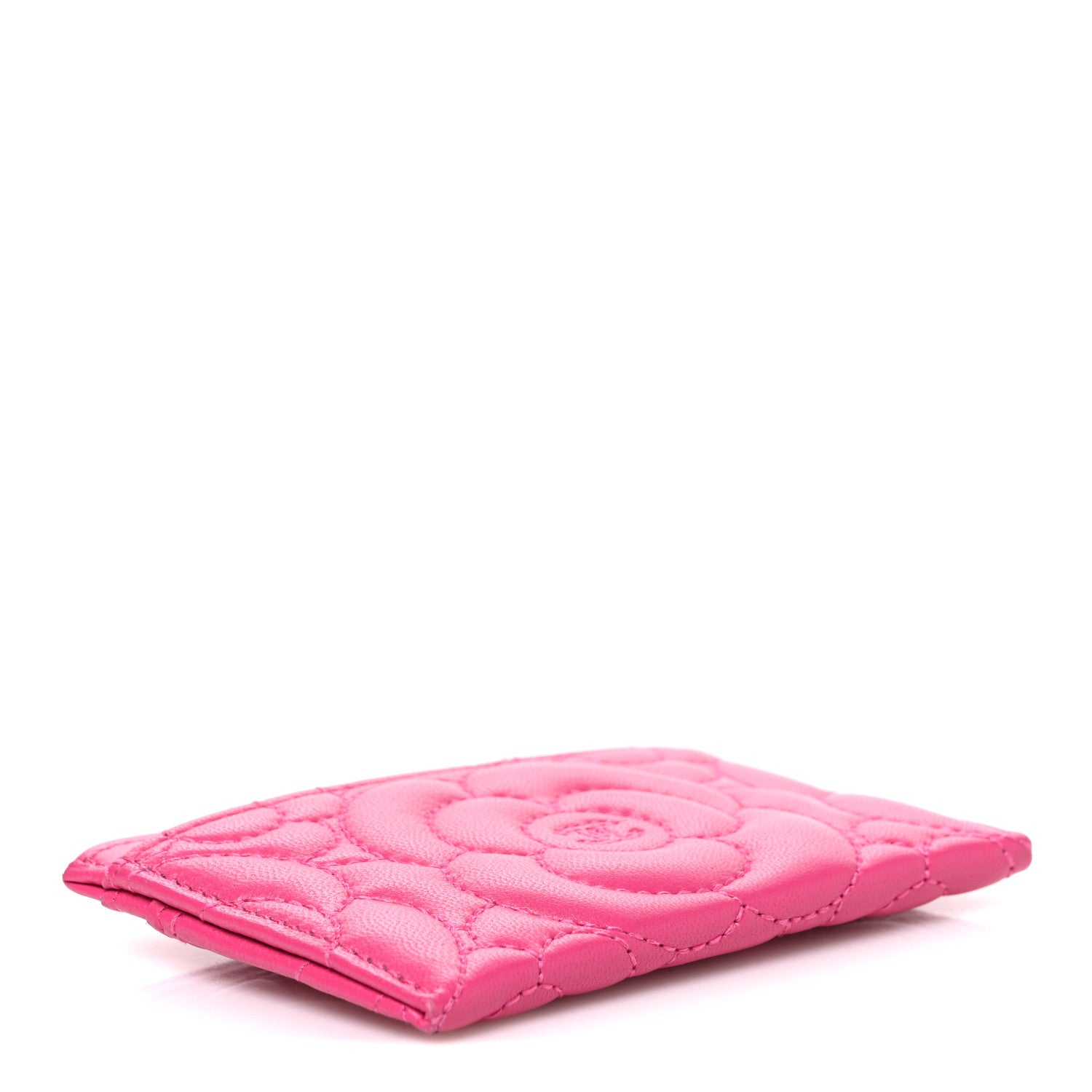 Chanel Caviar Camellia Embossed Card Holder Fuchsia 4 of 8