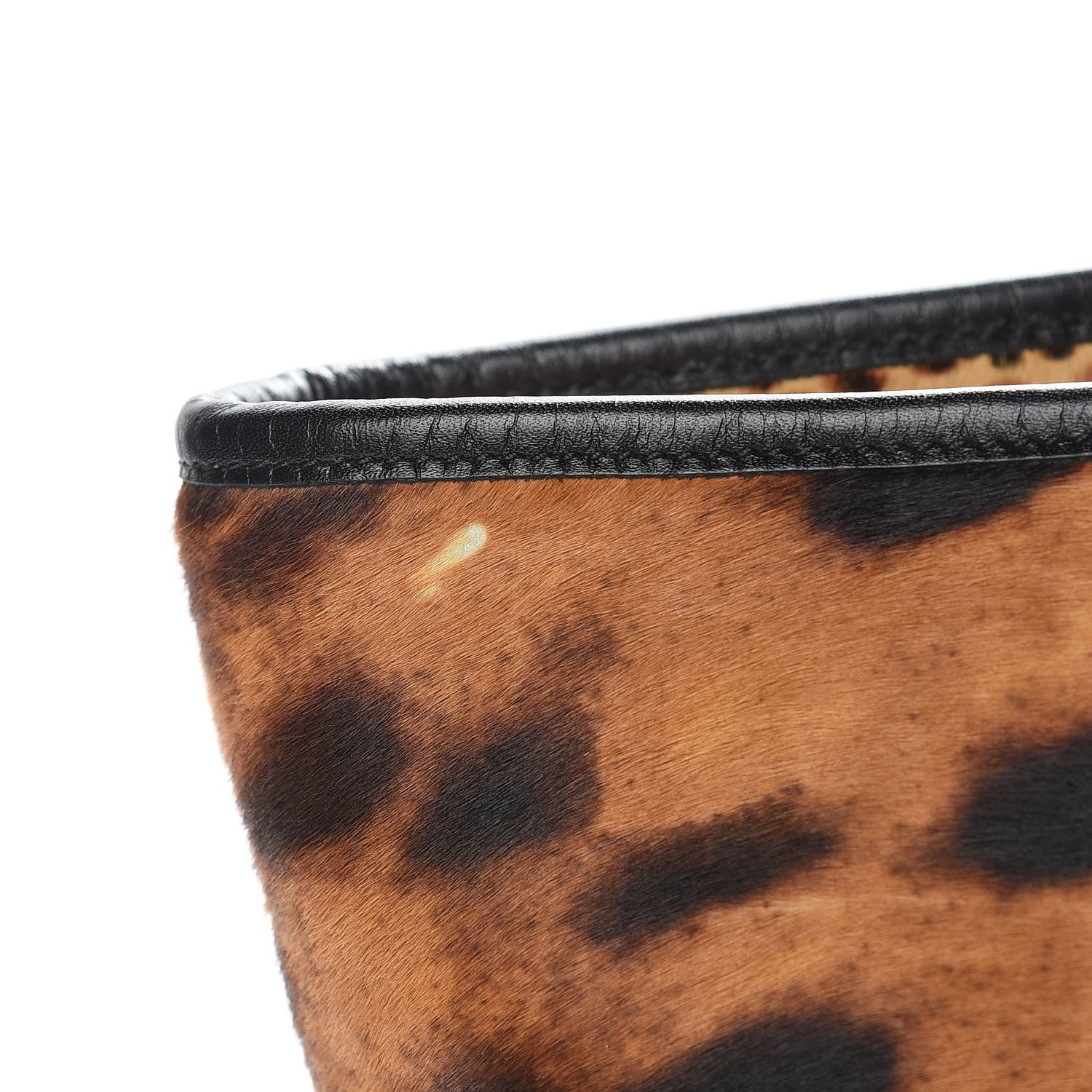 Fendi Calf Hair Leopard Print Medium Roll Tote Brown 16 of 19