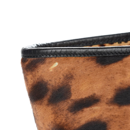 Fendi Calf Hair Leopard Print Medium Roll Tote Brown 16 of 19