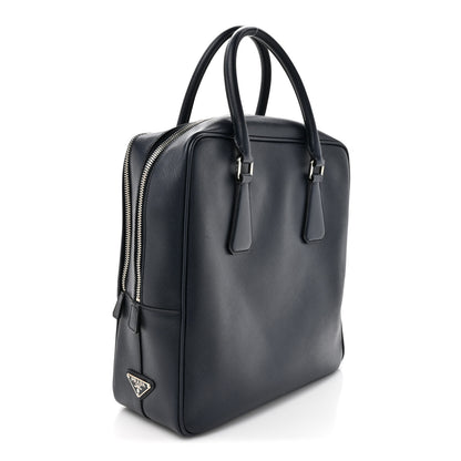Prada Saffiano Travel Briefcase Baltico 3 of 14