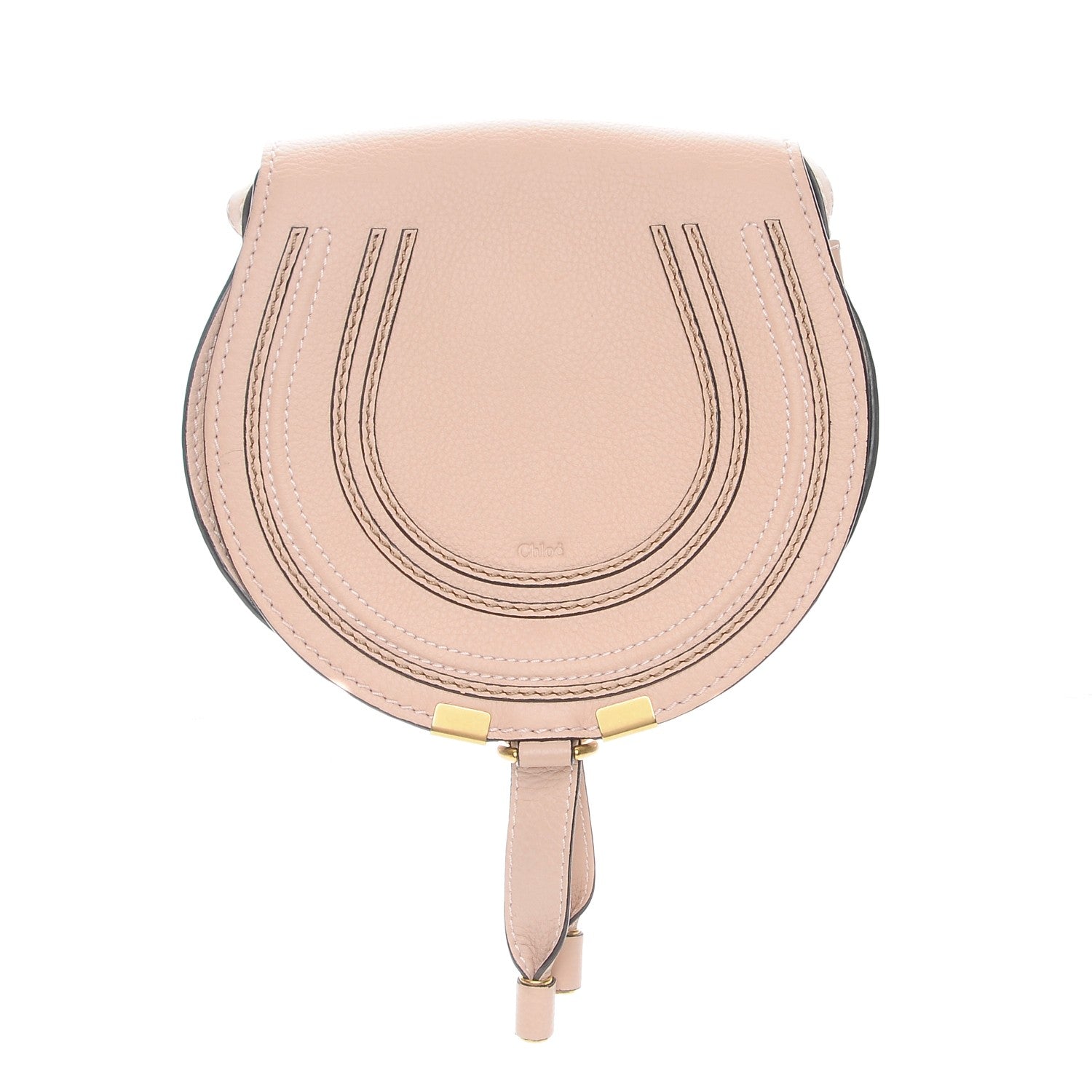 Chloe Calfskin Mini Marcie Round Crossbody Bag Blush Nude 1 of 7