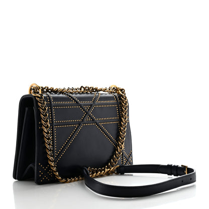 Christian Dior Lambskin Studded Medium Diorama Flap Bag Blue 3 of 10