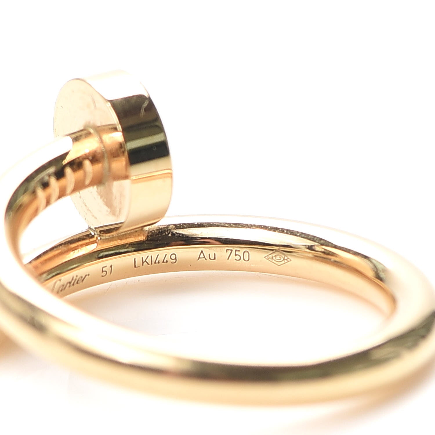 Cartier 18K Yellow Gold Juste Un Clou Ring 51 5.75 5 of 7
