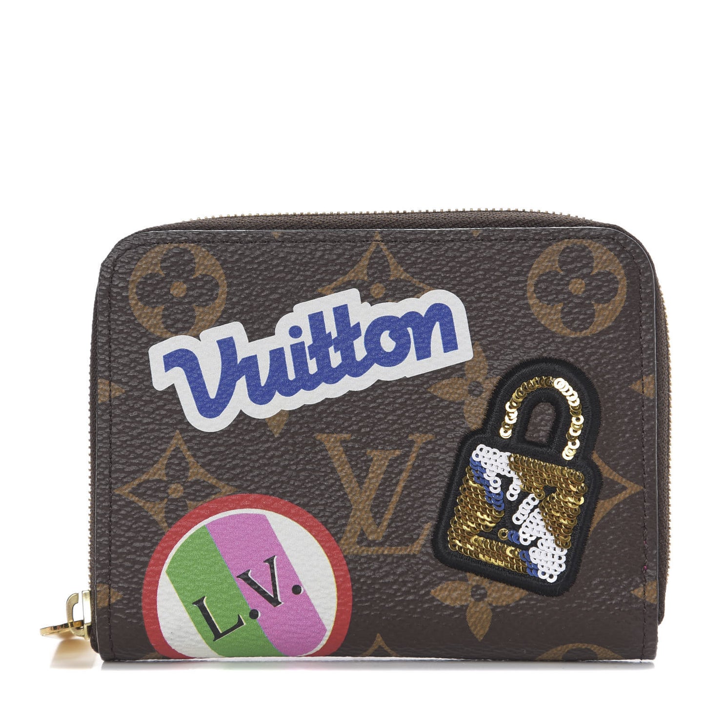 Monogram Travel Stickers Zippy Coin Purse