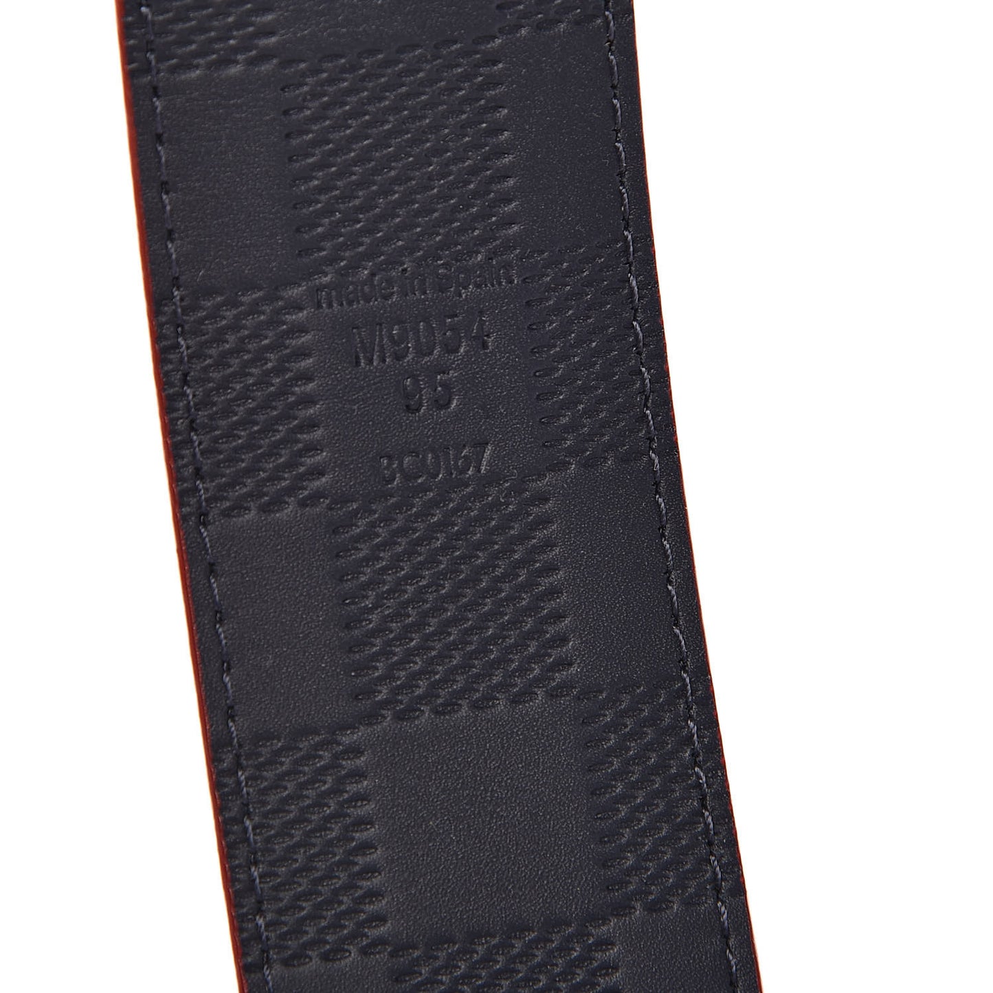 Damier Cobalt Infini Reversible Belt 95 38 Rouge