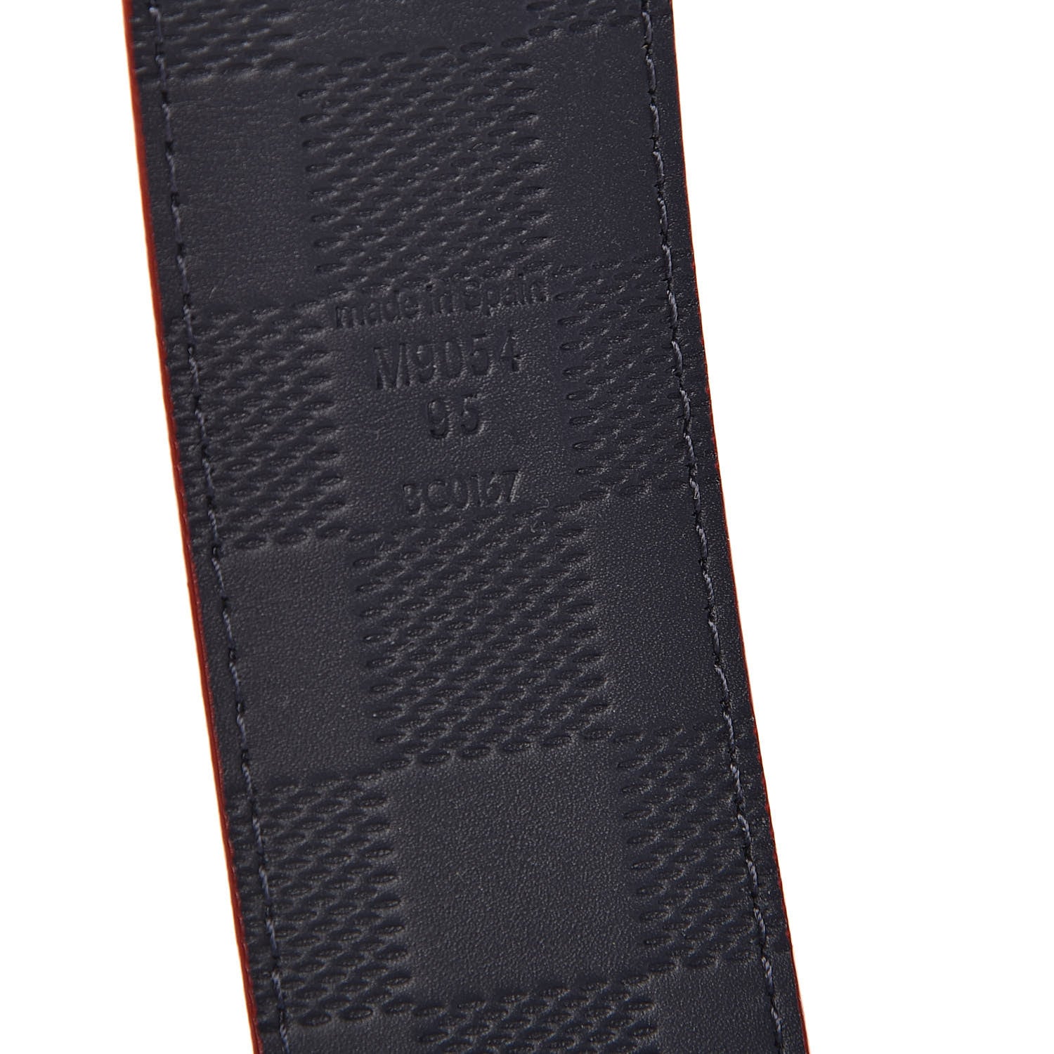 Louis Vuitton Damier Cobalt Infini Reversible Belt 95 38 Rouge 6 of 7
