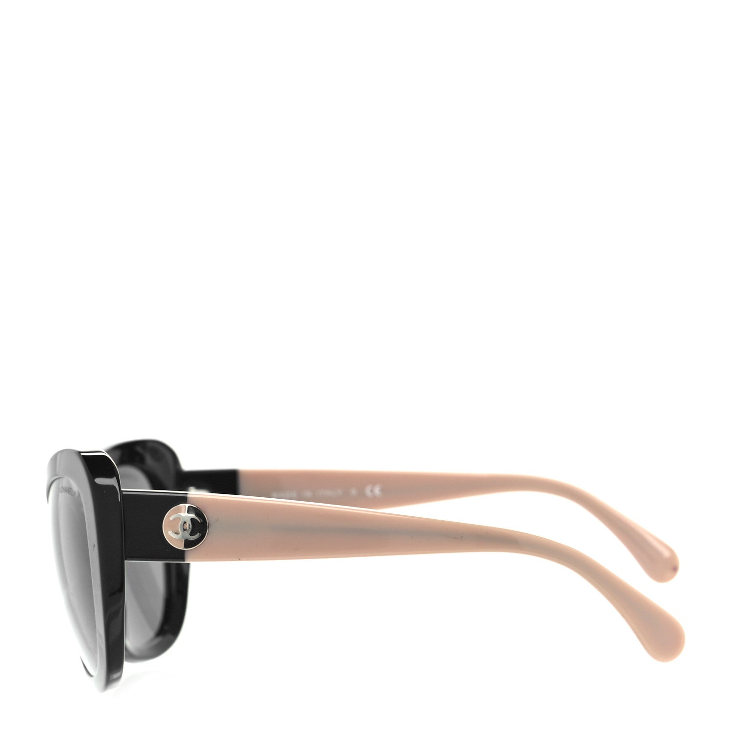 Chanel Acetate Cat Eye Sunglasses 5321 Black Beige 2 of 7